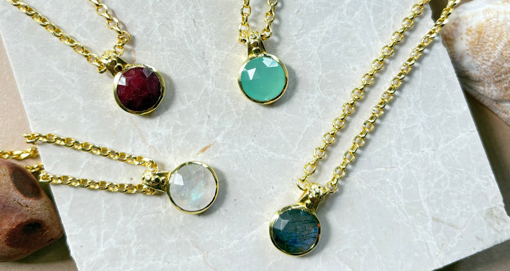 Pendant necklace on a model