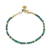 Milos Edelstein- und Goldperlenarmband Malachit