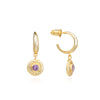 Luna Gemstone Hoops Amethyst