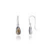 Simi Teardrop Gemstone Earrings: Silver Labradorite