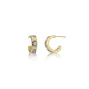 Cora Chunky Huggie Hoops Labradorite