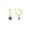 Tetra Square Gemtone Charm Hoops mit Labradorit