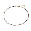 Milos Mixed Gemstone Beaded Necklace  Black Onyx, Smoky Quartz & Labradorite