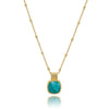 Tetra Square Gemstone Pendant: Amazonite