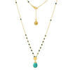 [PRE-ORDER] Classic Athena Gemstone Rosary Chain Necklace Turquoise
