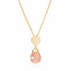 Classic Athena Kate Gemstone Necklace: Peach Moonstone