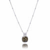 Tetra Square Gemstone Pendant: Silver Labradorite
