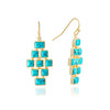 Athena Large Mosaic Drop Earrings Turquoise