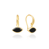 Lena Marquise Gemstone Drop Earrings Black Onyx