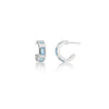 Cora Chunky Huggie Hoops Silver Pariba Onyx