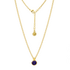 [PRE-ORDER] Charis Round Gemstone Necklace Lapis