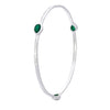 Simi Three Stone Stacking Bangle: Silver