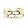 Venus Gemstone Bangle with Rose Quartz, Amethyst, Iolite and Aqua 
