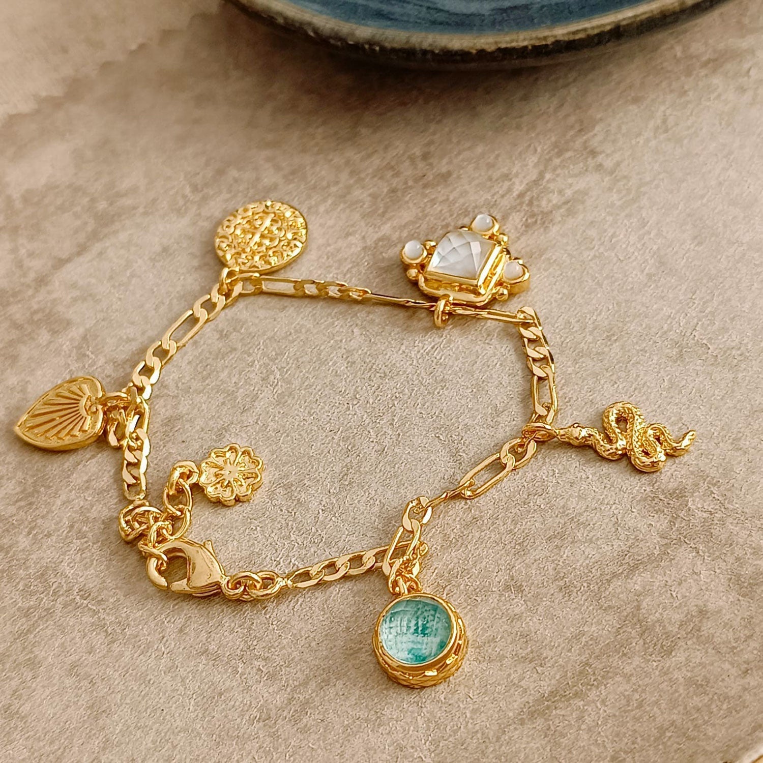 Cheap gold deals charm bracelets