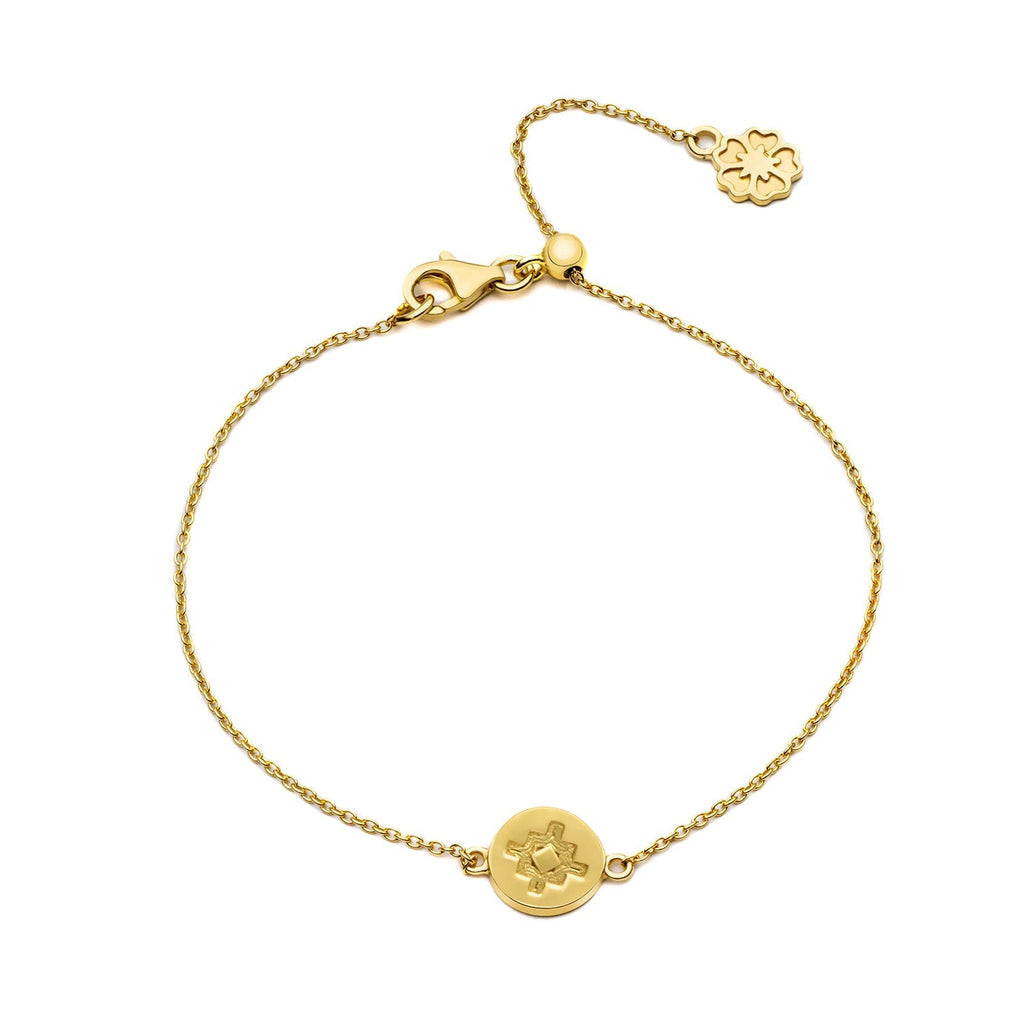 Navajo Gold Vermeil Coin Bracelet 