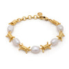 Tatiana Chunky Pearl And Barbed Wire Bracelet 