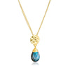 Labradorite and gold coin pendant necklace from Azuni. Classic Athena Necklace in Labradorite