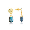 Athena Kate Large Drop Earrings: Labradorite