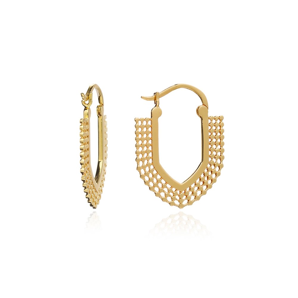 Etrusca Gold Tribal Ear Hoops