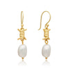 Jette Barbed Wire and Pearl Drop Earrings