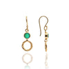 Larissa Green Onyx Gold Hoop and Gemstone Drop Earrings By Azuni