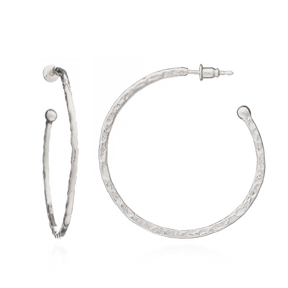Lydia Large Hoops: Silver