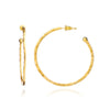 Lydia Large Textured Hoops: Gold