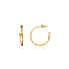 Lydia Textured Gold Hoops