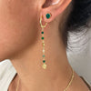 Sofia Small Hoop Nugget Earrings  Green Hydro, Green Jade, Prehnite & Green Aventurine