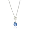Classic Athena drop gemstone Necklace in  Silver & Iolite