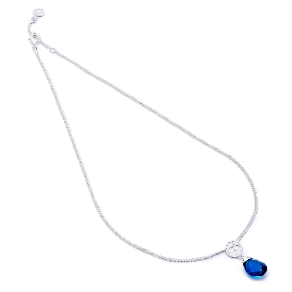British jewellery fullview of blue New Kate Necklace