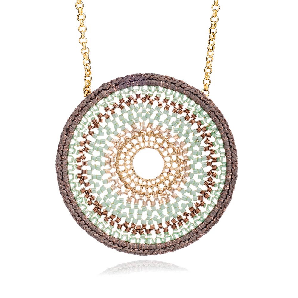 Nova Crochet Mandala Necklace