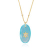 Troy Oval Gemstone Star Pendant