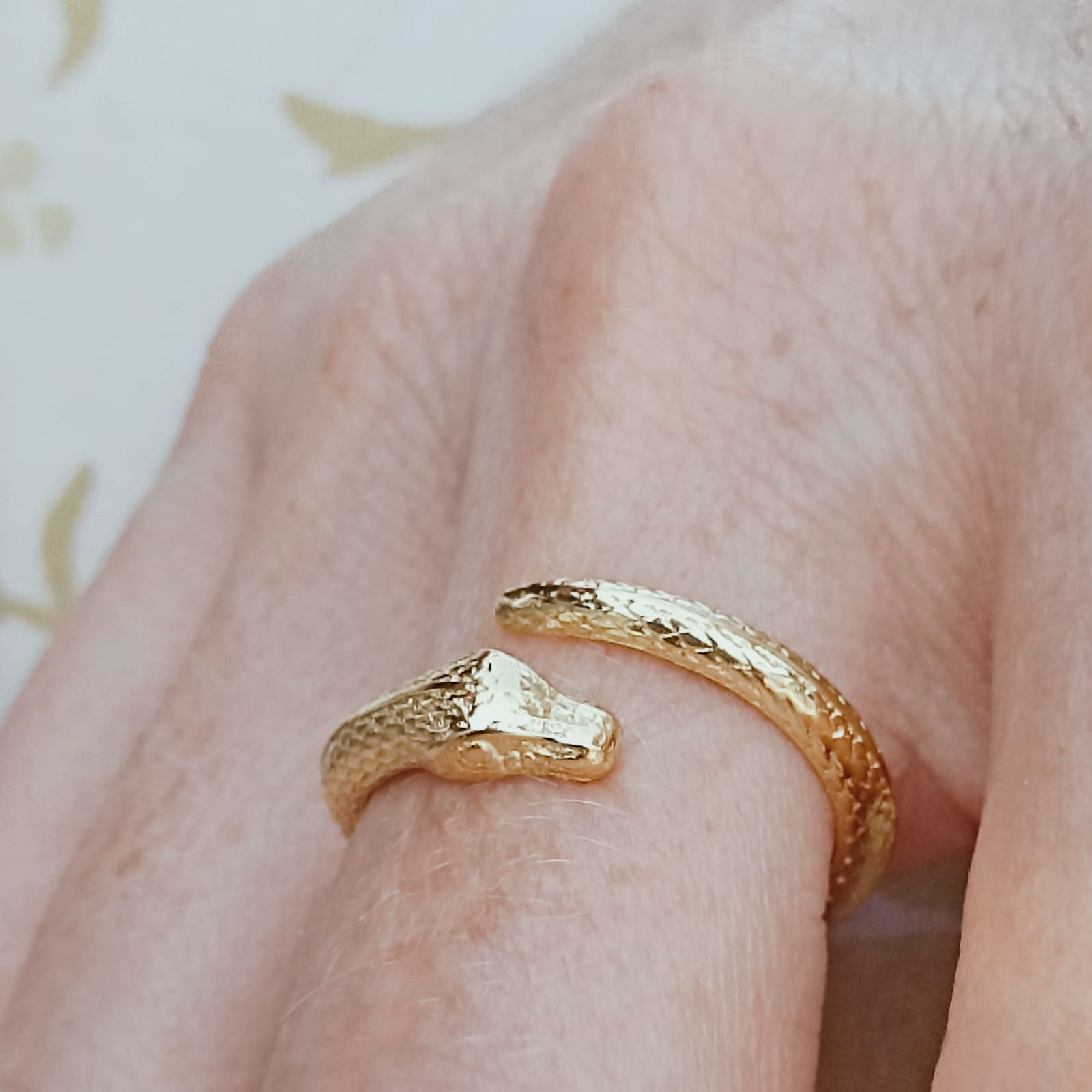 Medusa Gold Snake Ring